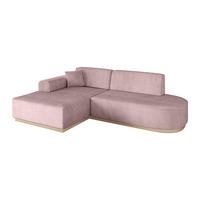 ECKSOFA Ottomane Links IREA-L1 - 232x165x80 cm Rosa - Rosa, Holzwerkstoff/Textil (232/165cm) - ALTDECOR