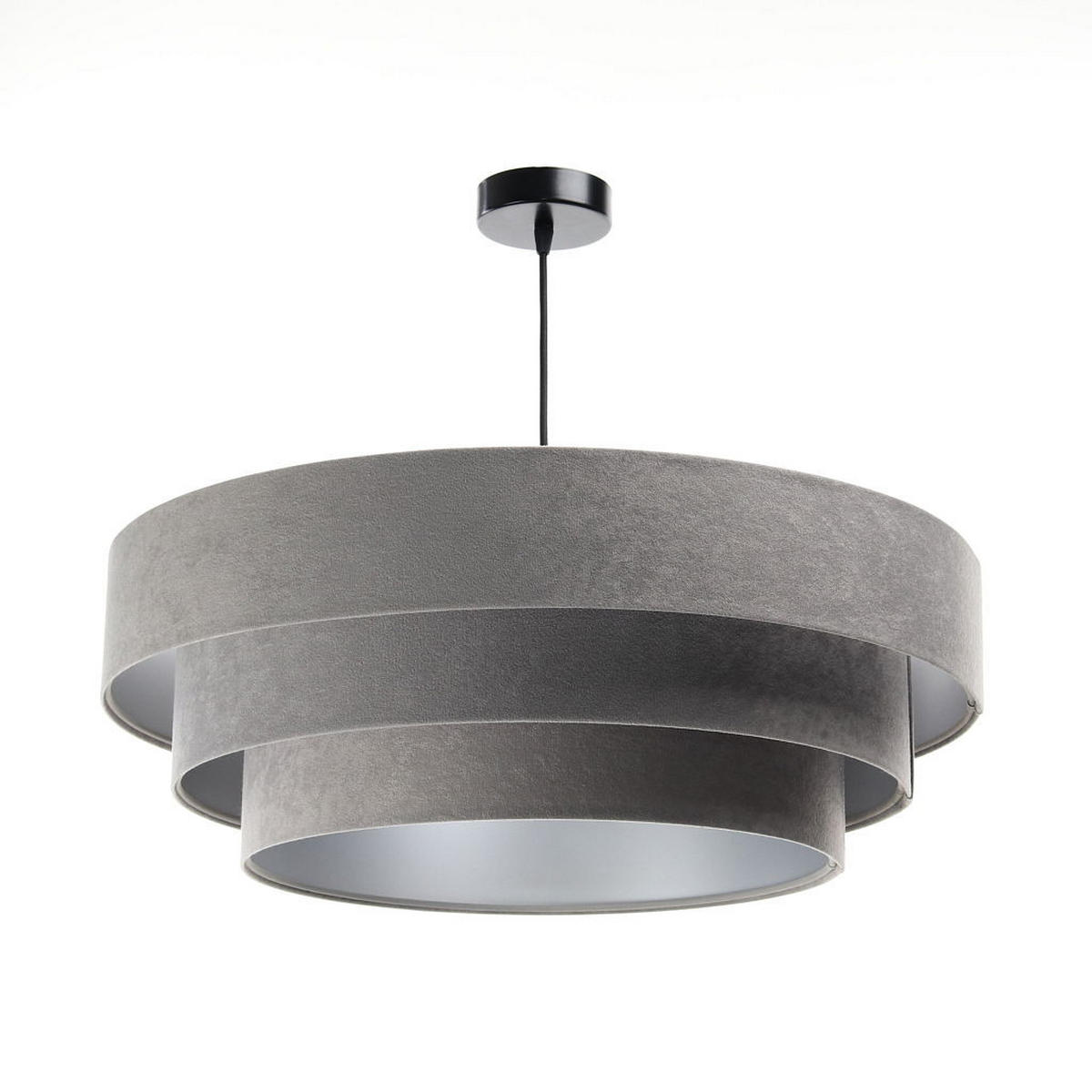 HÄNGELEUCHTE Grau 60/20 cm - Silberfarben, Kunststoff (60/1.5/20cm) - ONZENO