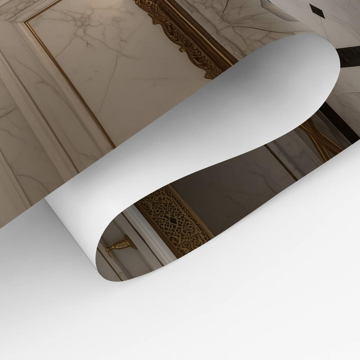 POSTER für Badezimmer WC ESEL im Anzug auf Toilette mit Zeitung Glamour 50x70cm - Beige/Schwarz, Papier (50/70/70cm) - Muralo