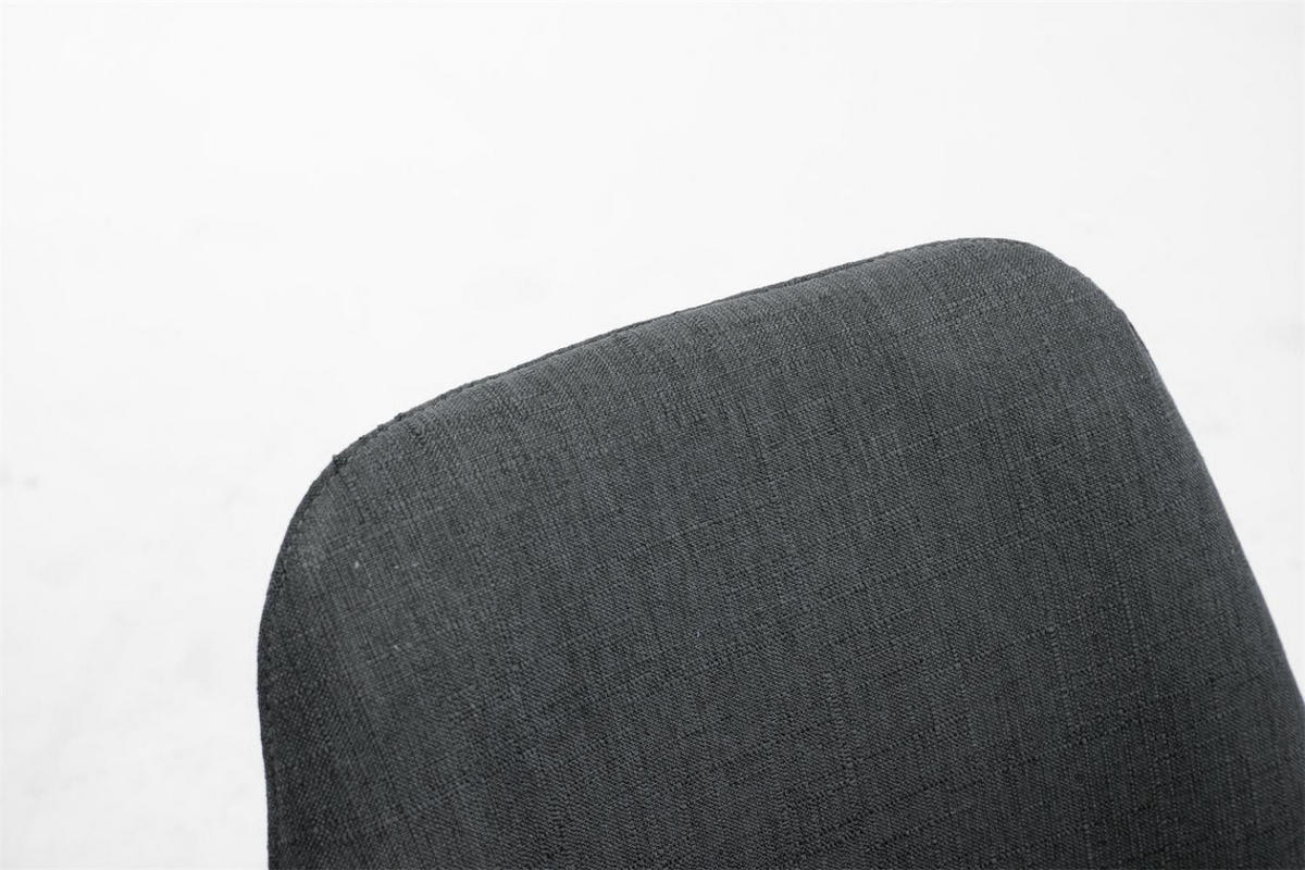 STUHL Stoff dunkelgrau - Eukalyptusholzfarben/Dunkelgrau, Holz/Textil (48/84/56cm) - CLP