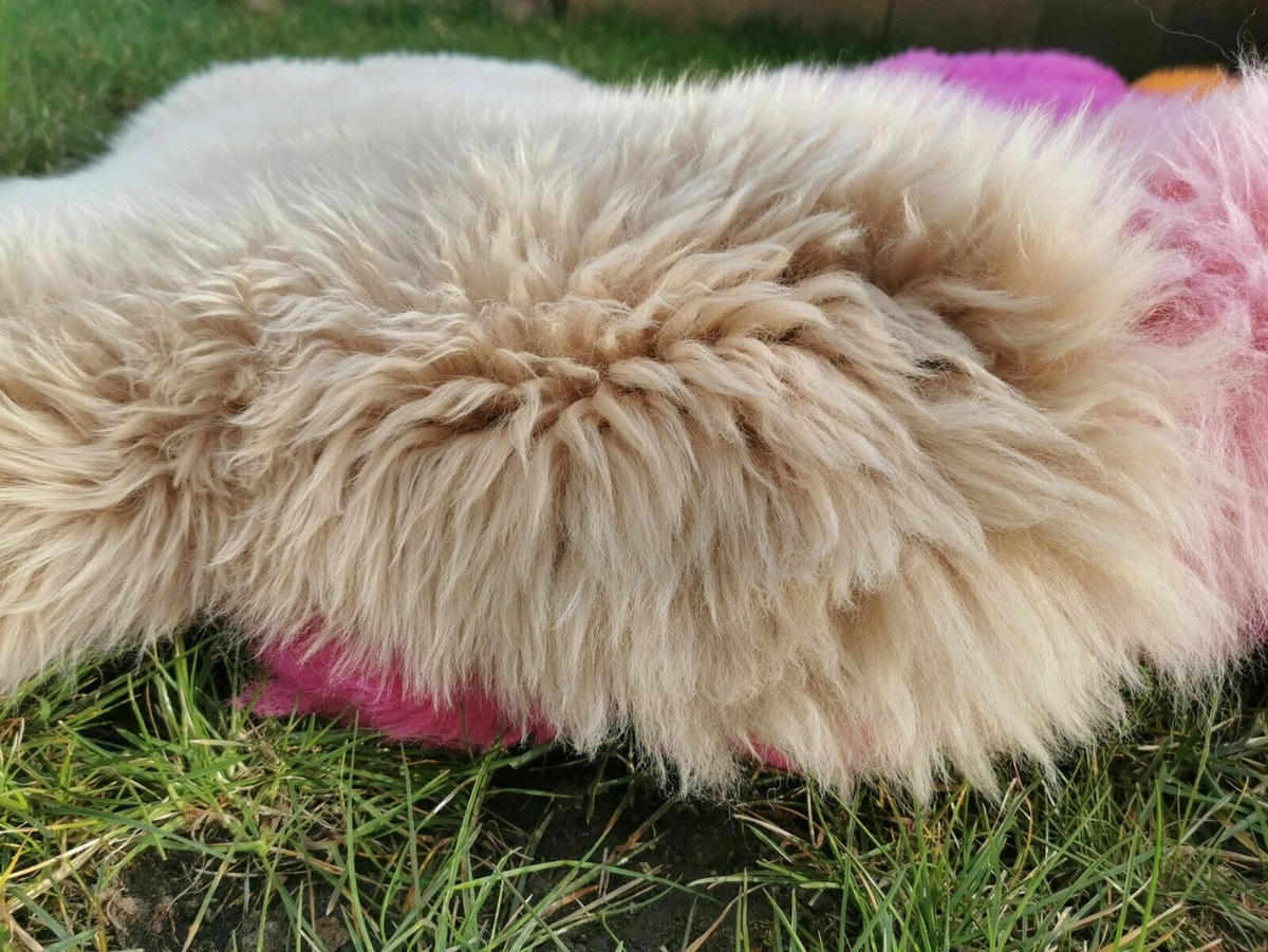 LAMMFELL Öko bunt gefärbt weich Fell Teppich Cappuccino ca. 110 cm - Cappuccino, Fell (60/110cm) - Provellus