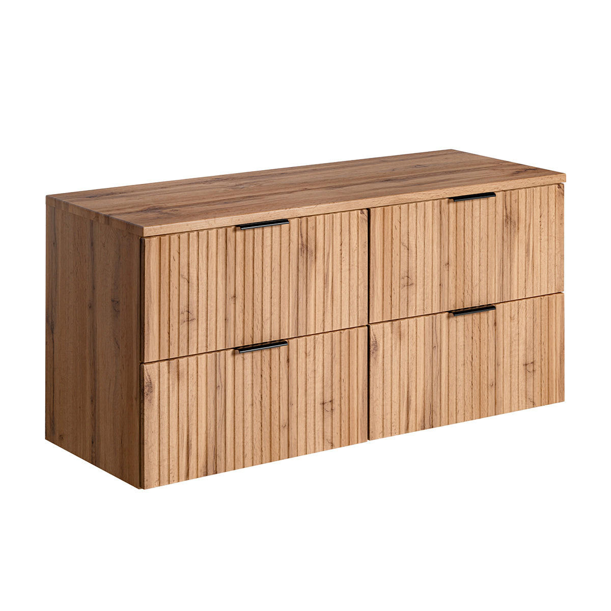 WASCHTISCHUNTERSCHRANK 120.8cm Adriel Holz in Eichenoptik - Braun, Holzwerkstoff (120.8/59/46cm) - Petits-meubles