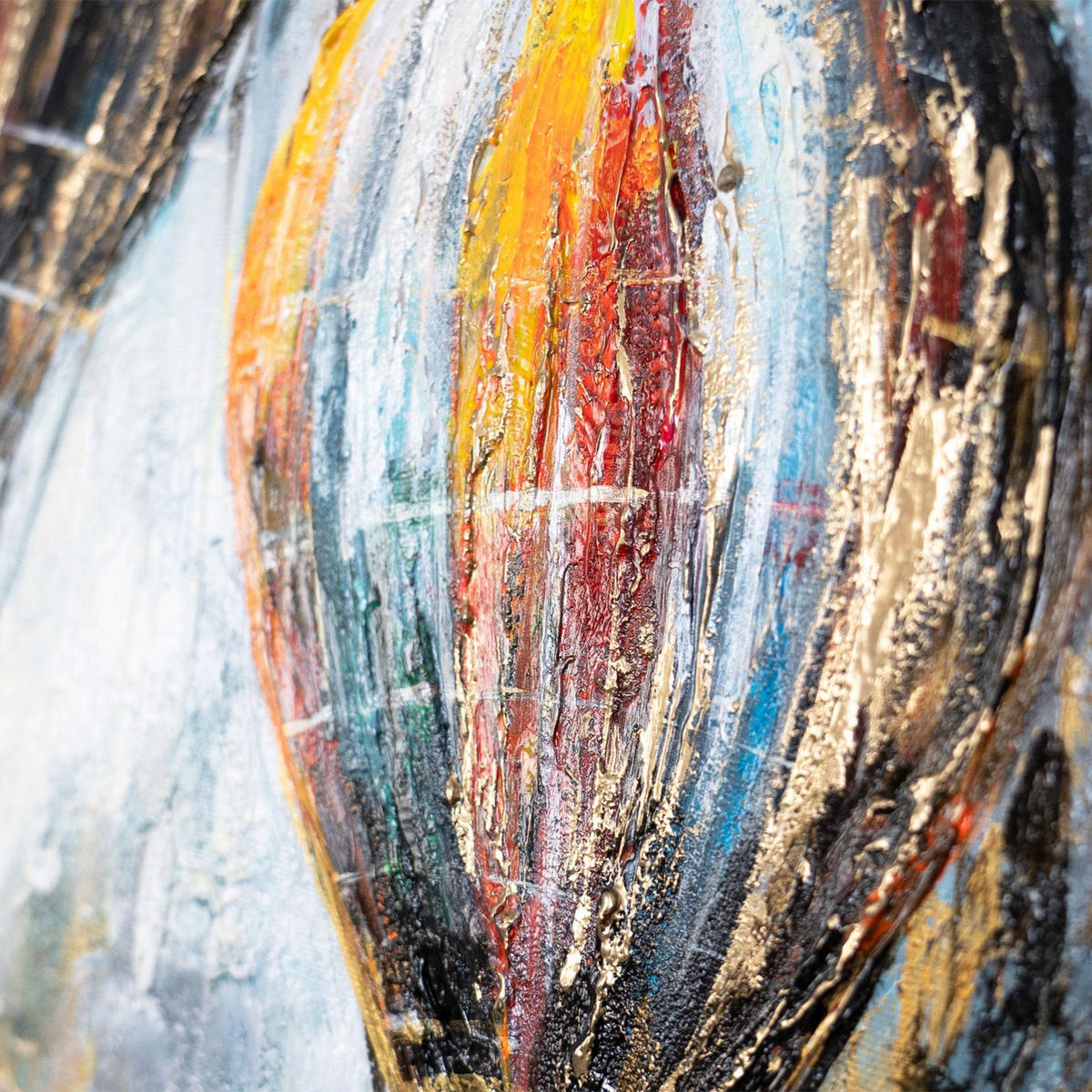 GEMÄLDE Strahlen des Fluges auf Keilrahmen 115x50 cm - Multicolor, Holz (115/50cm) - YS-art gallery