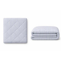 WOHNDECKE Baumwolle 140x180 cm Quilt-Optik – Gesteppt, Weich & Modern - Blau, Naturmaterialien (140/180cm) - AU Maison
