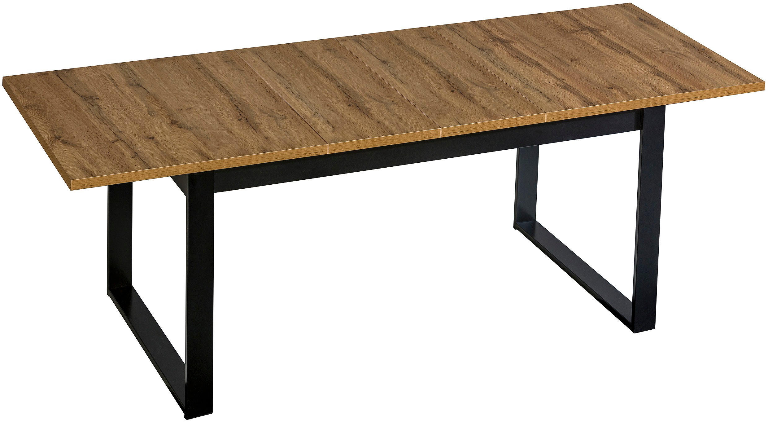 ESSTISCH KIMA Ausziehbar 160 - 240 / 90 x 77 cm - Eiche Wotan/Schwarz, Holz (160/90/77cm) - MASSENO