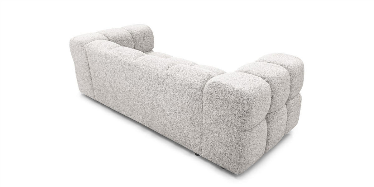 SOFA 3-sitzer Blanche In Bluvel - Schwarz, Holzwerkstoff/Textil (240/70/96cm) - Fun Möbel