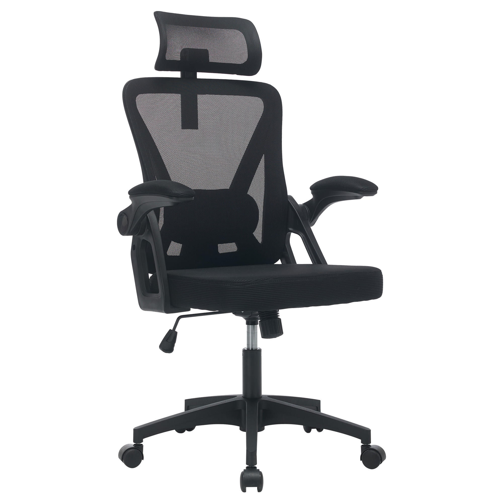 BÜROSTUHL Schwarz 58/65/108 cm - Schwarz, Metall (58/108/65cm) - PANGIVO