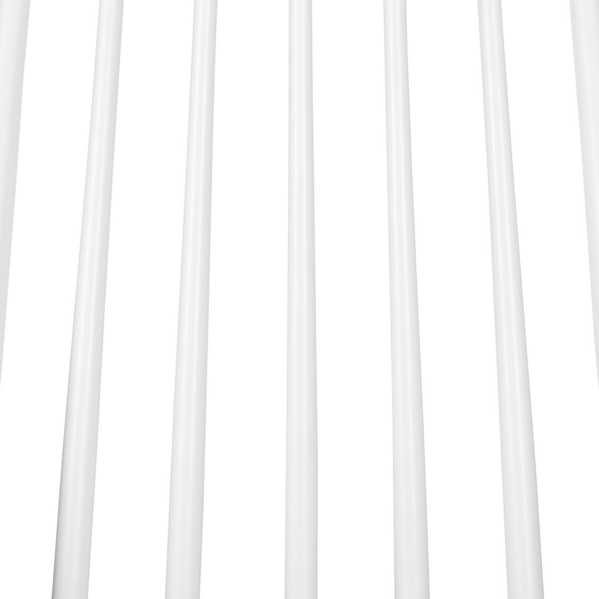 ESSZIMMERSTUHL 2er-Set Gummibaumholz Weiß Burbank - Weiß, Holz (44/93/44cm) - Beliani