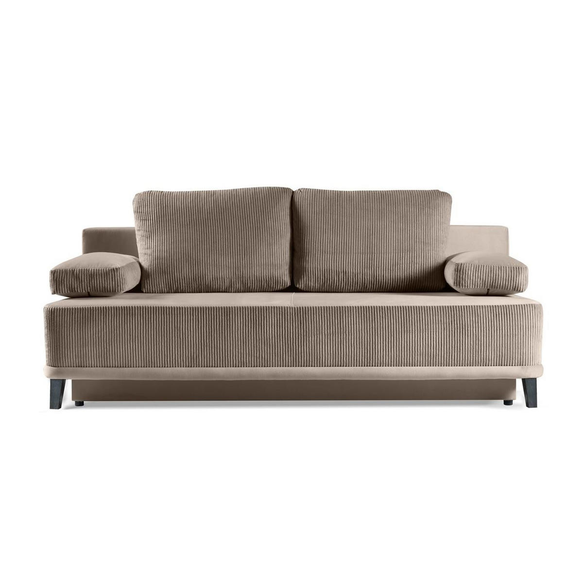 SCHLAFSOFA Rosso, Hellbraun, Kord-Stoff - Braun, Textil (200/90/91cm) - Bettso
