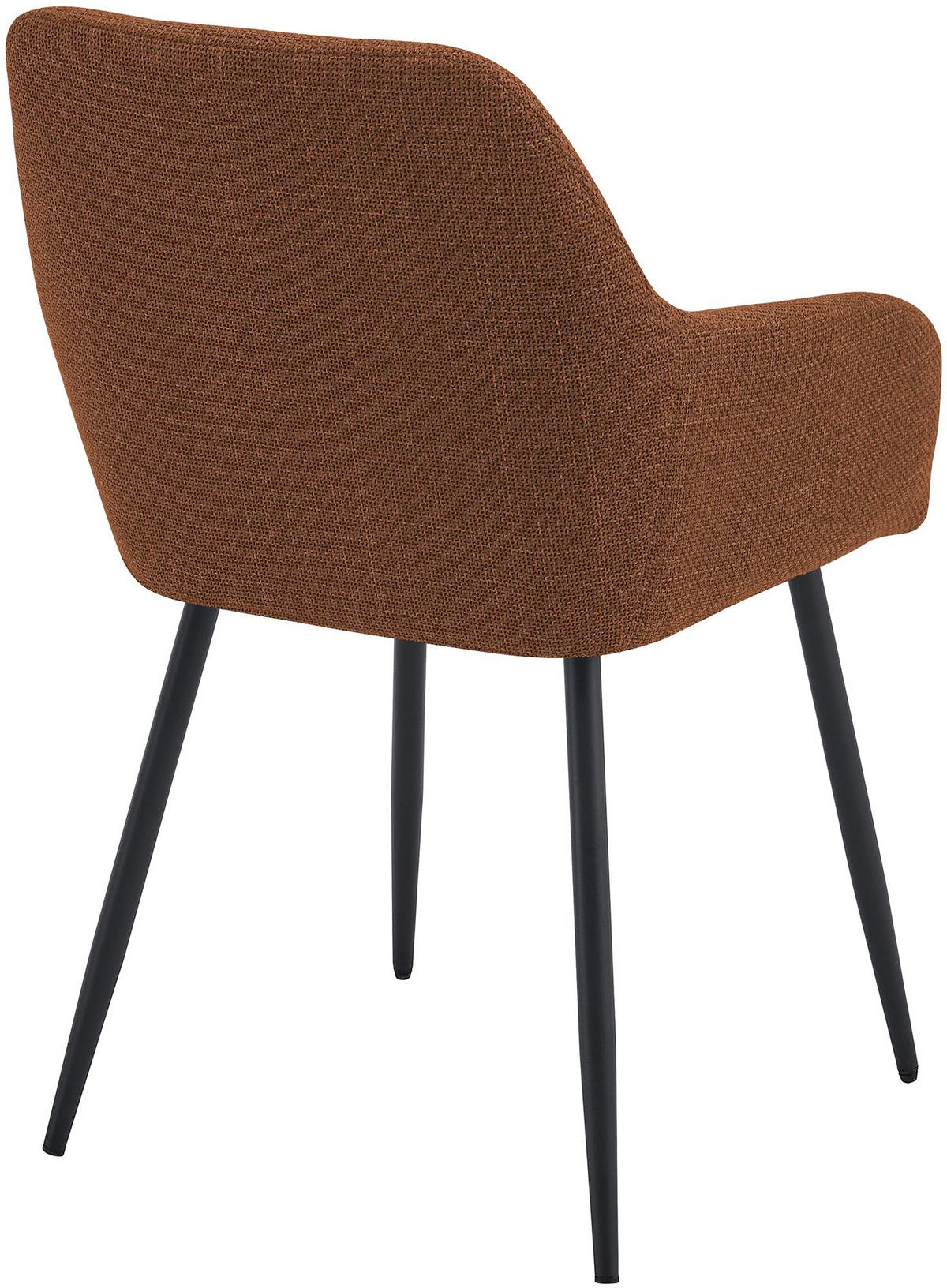 ESSZIMMERSTUHL Stoff Hellbraun - Hellbraun/Schwarz, Textil/Metall (57/85/60cm) - CLP