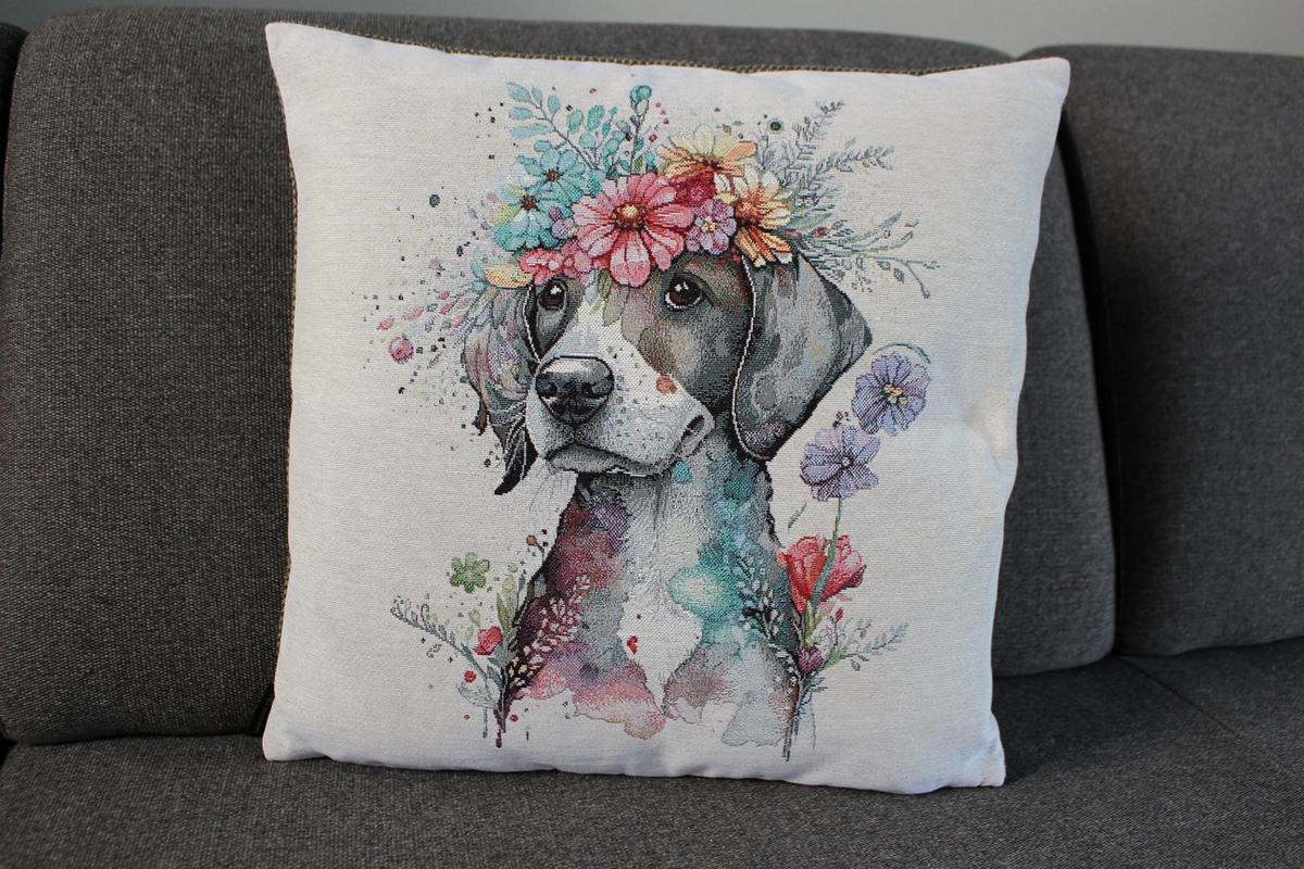 KISSENHÜLLE FANTASIE - Beige, Textil (45/45cm) - Yve! decoration