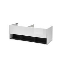 WASCHTISCH M20 Weiß Hochglanz & Anthrazit 120/42/46 cm ohne Waschbecken - Weiß Hochglanz/Anthrazit, Holzwerkstoff (120/42/46cm) - Livojo