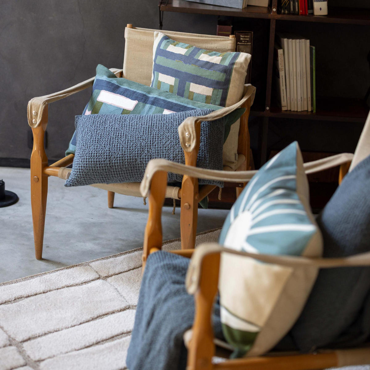 RECYCELTES KISSEN Maia bleigrau 30 x 50 cm - Grau, Textil (30/50cm) - Vivaraise