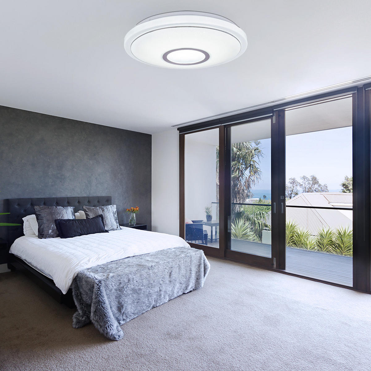 LED DECKENLEUCHTE CONNOR Acryl Weiß - Weiß, Metall (40/40/8cm) - Globo Lighting