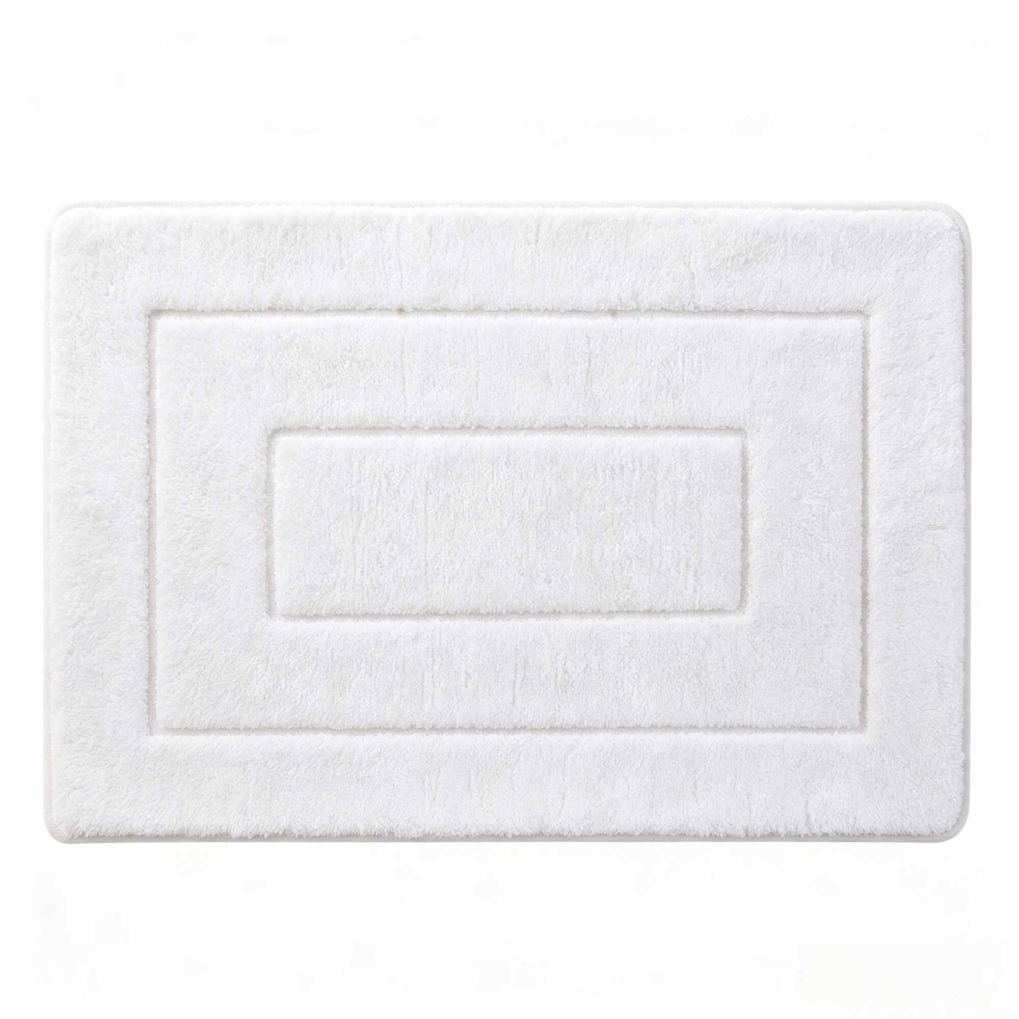 BADEMATTE - 40*60cm - Weiß - Weiß, Textil (40/60cm)