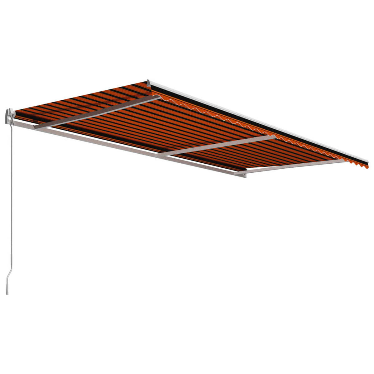 EINZIEHBARE Markise Handbetrieben 600 x 300 cm Orange - Multicolor, Metall (300/1/600cm) - furnicato