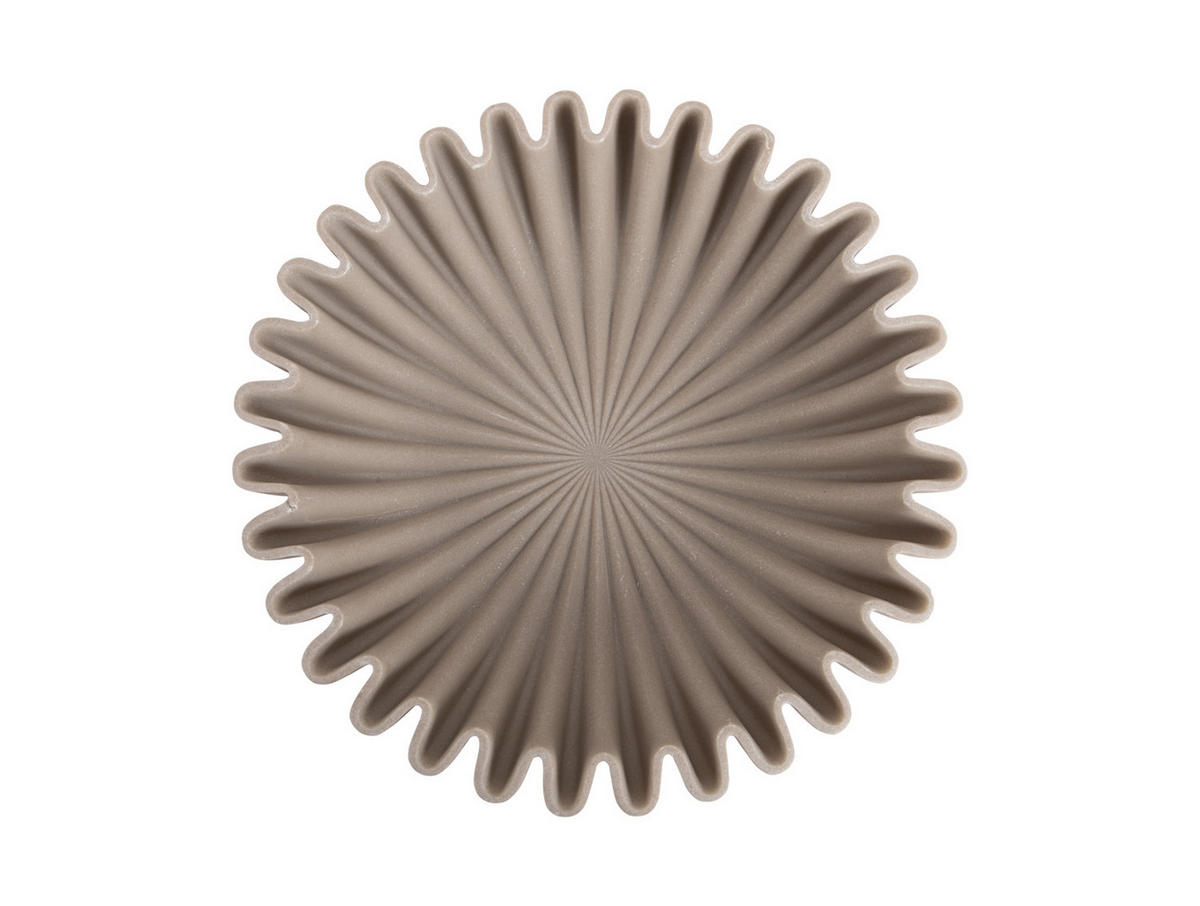SCHALE Wave 30/30/7 cm - Grau, Kunststoff (30/7cm) - Present Time