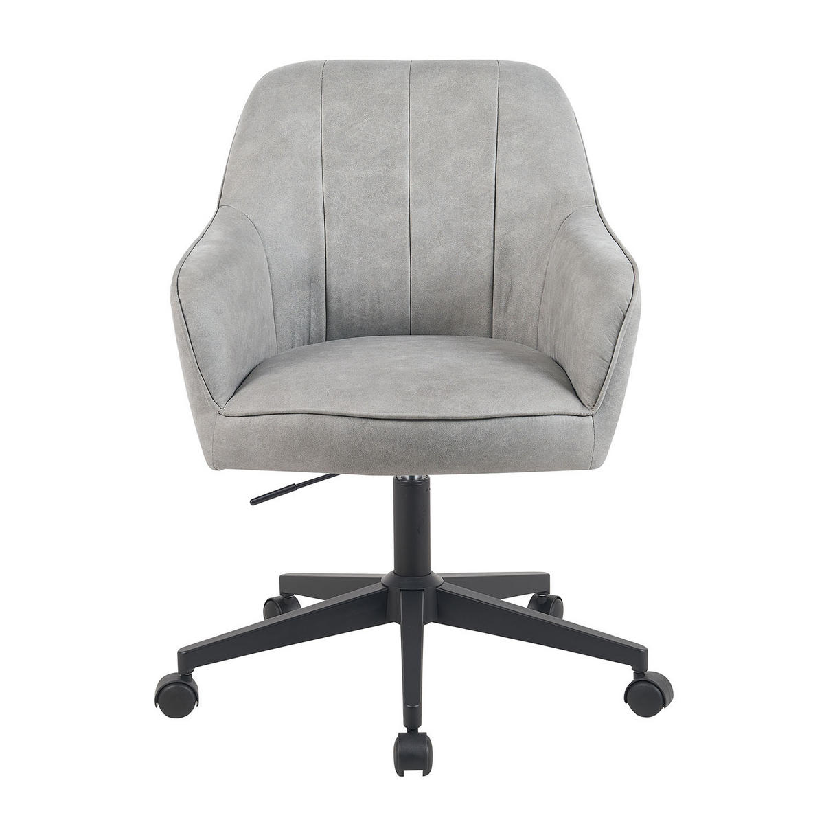 BÜROSTUHL Mika-Nika - Hellgrau/Schwarz, Textil/Metall (60/84/65cm) - DUBI Möbel