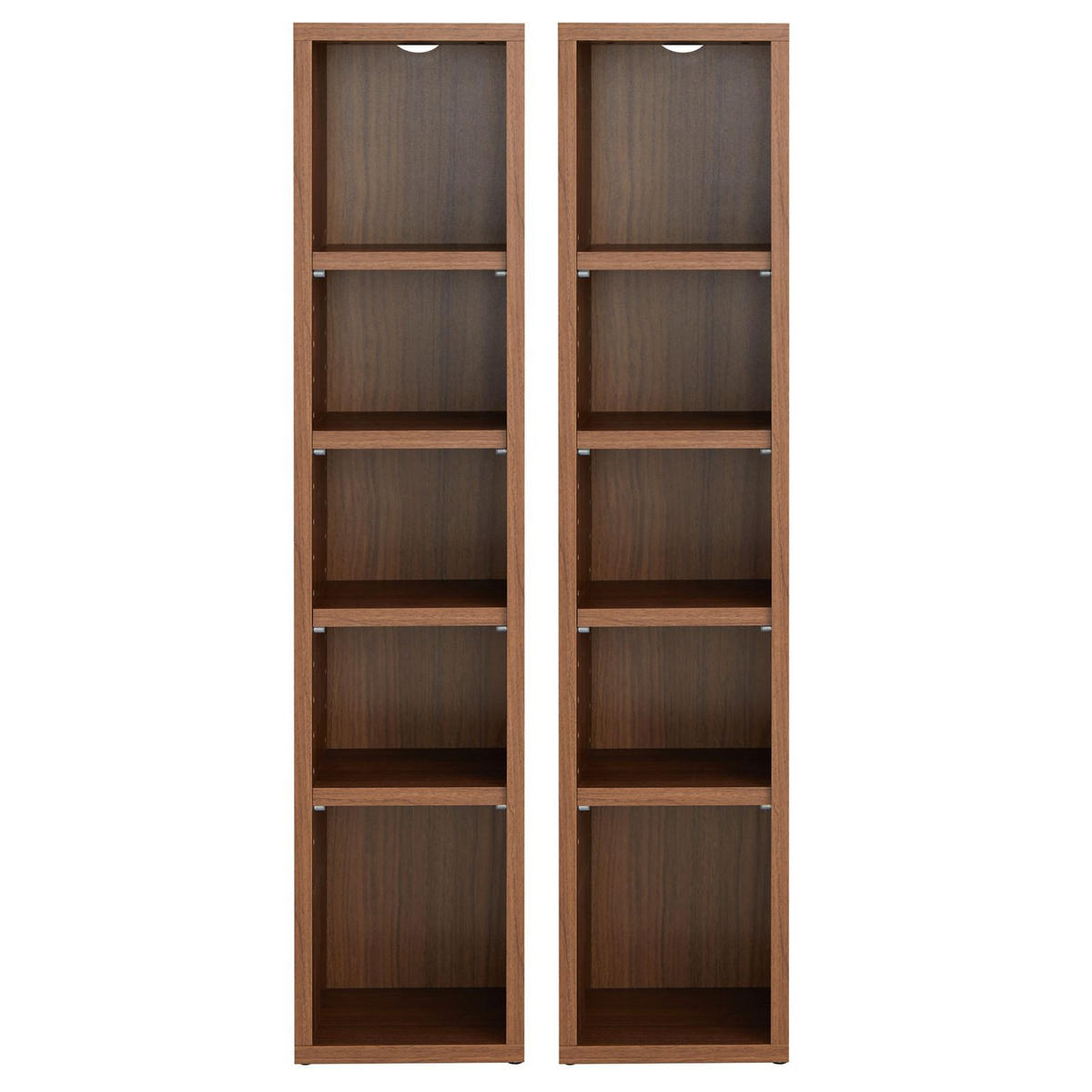 CD/DVD- REGAL CHART - Nussbaumfarben, Holzwerkstoff (20/186/17cm) - CARO-Möbel