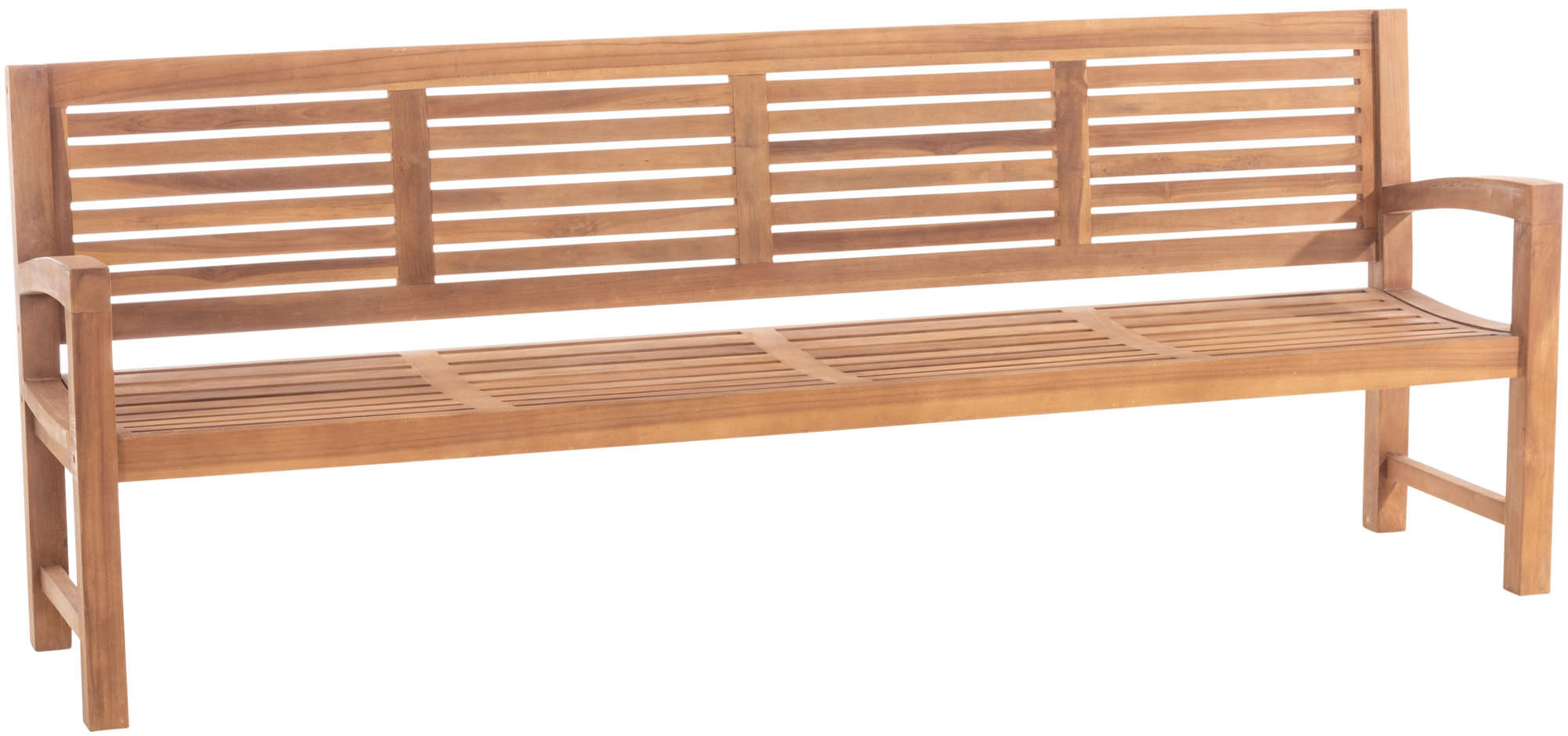 GARTENBANK Teakbank Dagad Holz Teak Holzbank 240cm - Teakfarben, Holz (240/92/59cm) - DELUKE