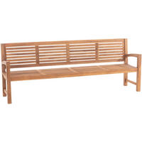 GARTENBANK Teakbank Dagad Holz Teak Holzbank 240cm - Teakfarben, Holz (240/92/59cm) - DELUKE