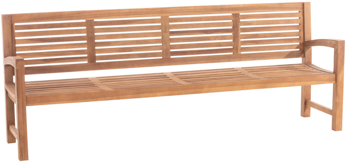 GARTENBANK Teakbank Dagad Holz Teak Holzbank 240cm - Teakfarben, Holz (240/92/59cm) - DELUKE