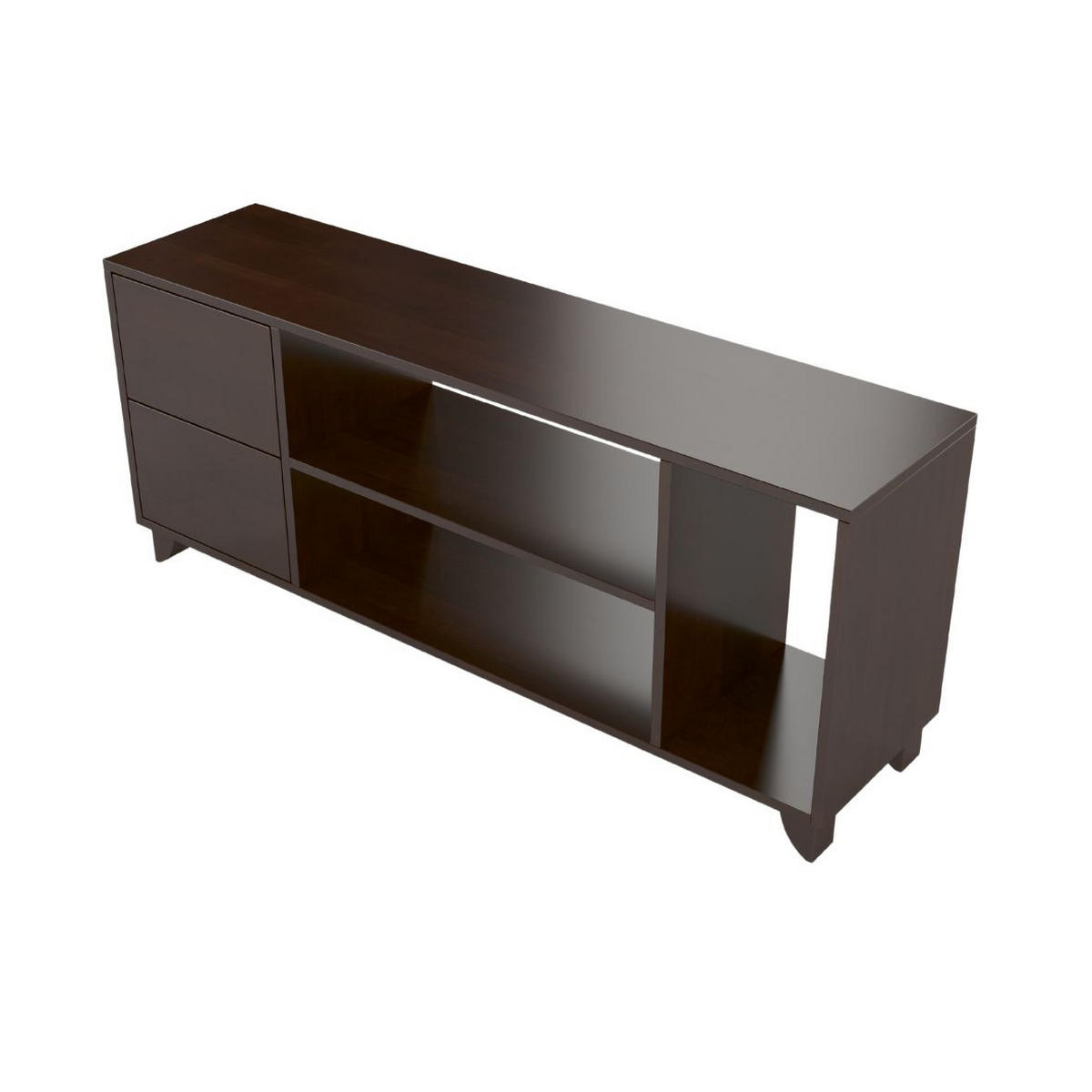 MASSIVHOLZ-TV-SCHRANK Viveca, Buche - lackiert, Palisanderfarbe - Wengefarben, Holz/Buchenholz (140/57.4/45cm) - Visby