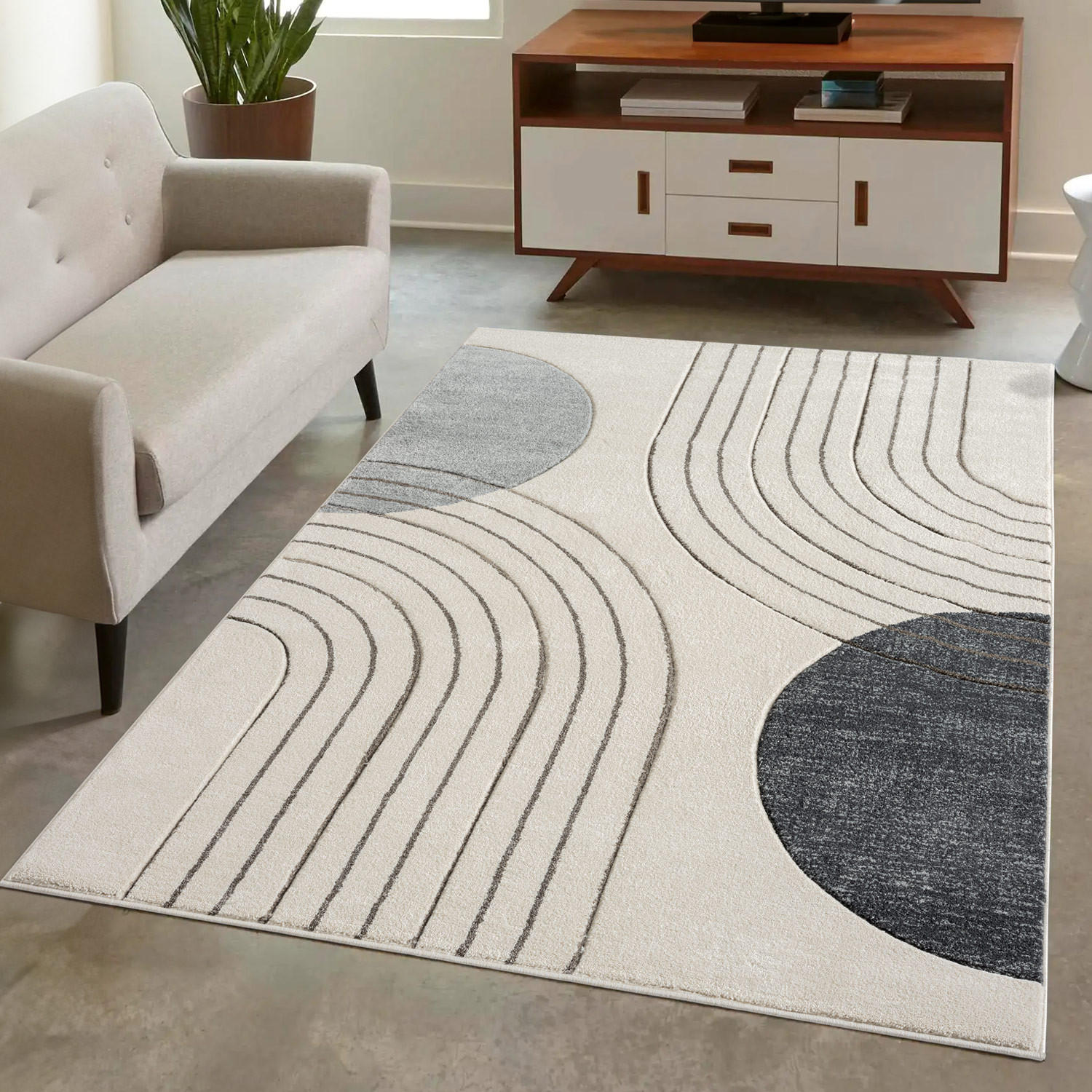 KURZFLOR-TEPPICH Bonito 7170 Grau 120x170 cm - Grau, Textil (120/170cm) - carpet city