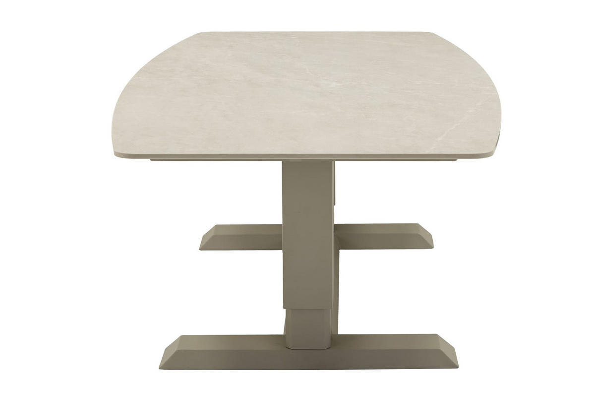 GARTENTISCH Malte 180x90cm, Stein, Taupe - Taupe, Stein (90/180cm) - dasmöbelwerk