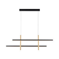 LED HÄNGELEUCHTE Metall Schwarz - Schwarz, Metall (109.5/6/120cm)