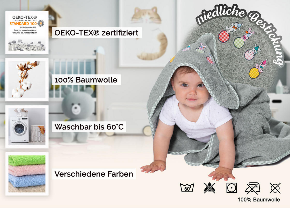 HANDTÜCHER, 100x100 cm, 100% Baumwolle, Grau - Grau, Textil (100/100cm) - Zollner