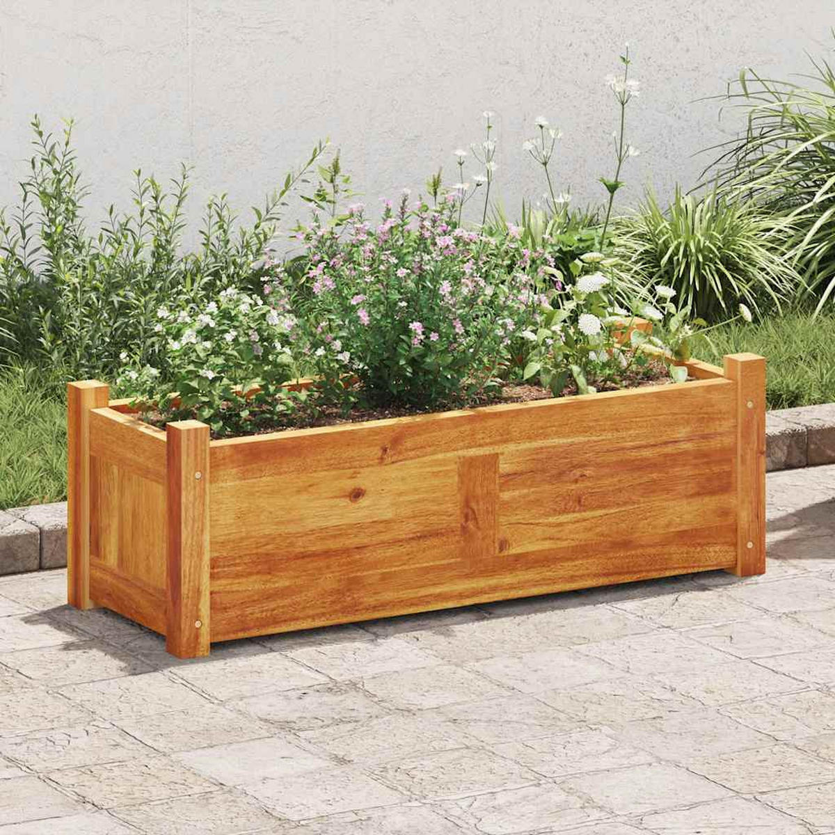 GARTEN-HOCHBEET Akazienholz 76/27,6/25 Cm - Braun, Holz (27.6/25/76cm) - vidaXL
