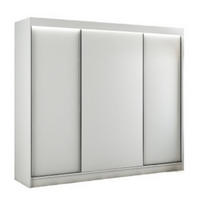 SCHIEBETÜR-SCHRANK Weiß Bergo 250 cm - Weiß, Holzwerkstoff (250/215/61cm) - Sepro Meble