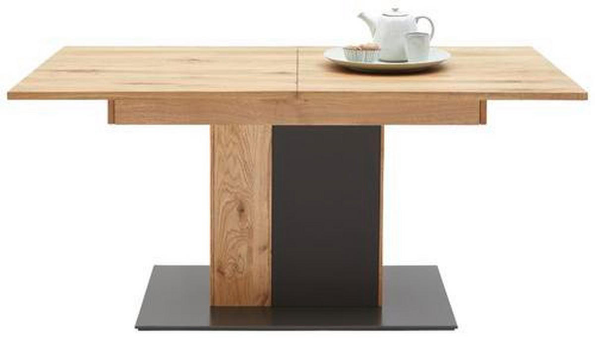 ESSTISCH in Holz 160-200/90/75,4 cm  - Eichefarben/Anthrazit, Natur, Glas/Holz (160-200/90/75,4cm) - Waldwelt