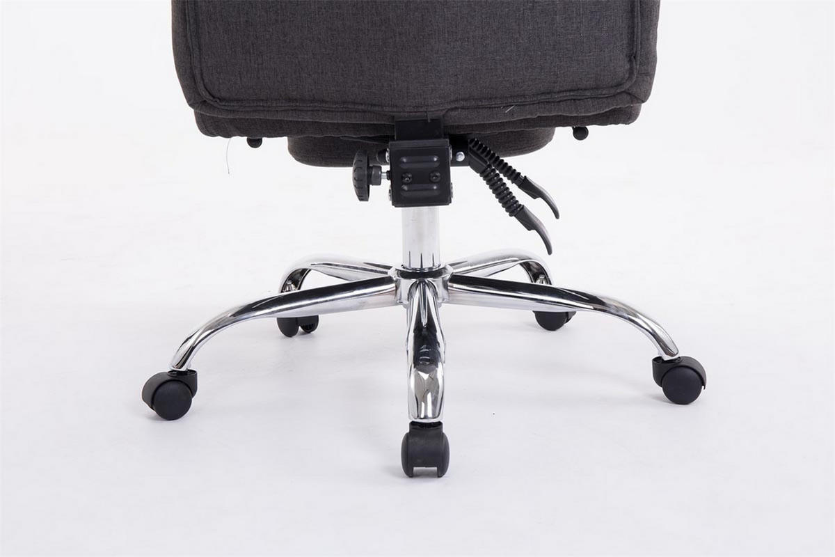 BÜROSTUHL XL Troja, Stoff Dunkelgrau - Dunkelgrau, Textil/Metall (67/122/67cm) - TPFLiving