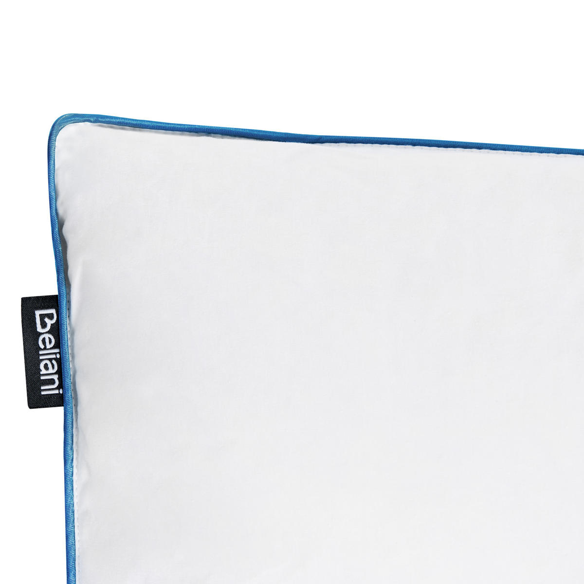 HUVUDKUDDE vit hög 80/80 cm Aneto - Vit/Blå, Naturmaterial (80/80cm) - Beliani