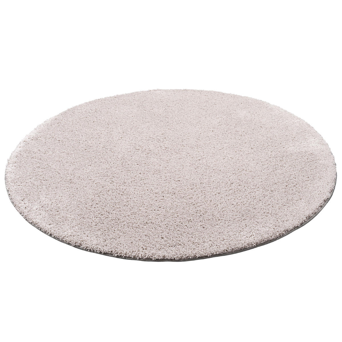 HOCHFLOR SHAGGY TEPPICH PALACE RUND - Grau, Textil (100/100cm) - Snapstyle