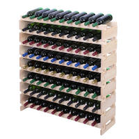 WEINREGAL VINOTECA FLEX PRO HxBxT 107x103x28cm 80 Flaschen auf 8 Ebenen Natur unbehandelt - Naturfarben, Holz (103/107/28cm) - PROREGAL