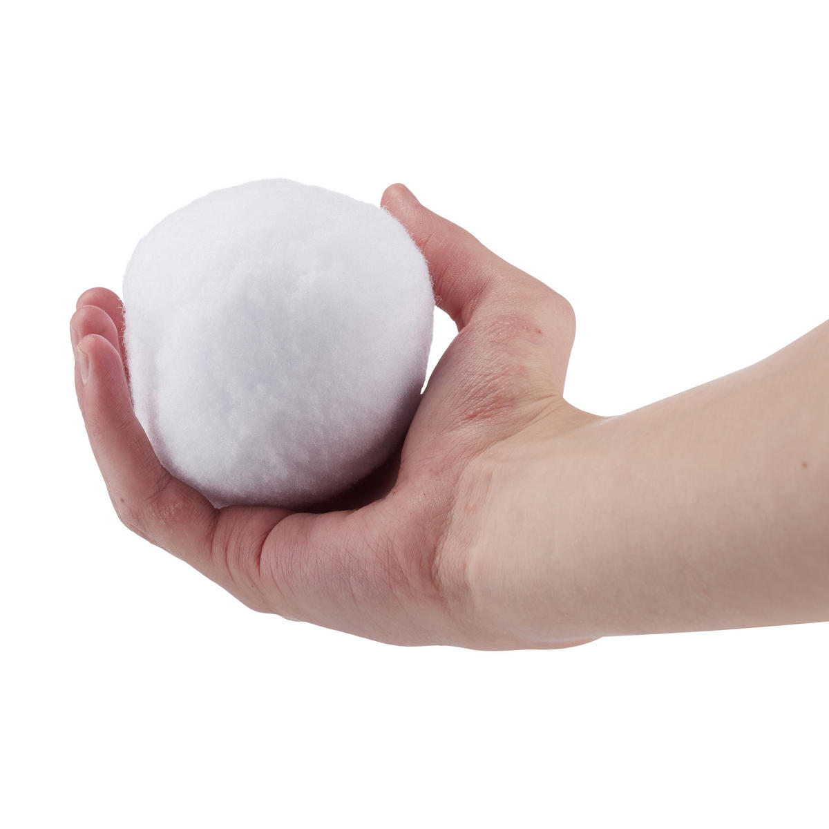 50XUMĚLÉ koule - bílá, textil (7.5/7.5cm) - Relaxdays