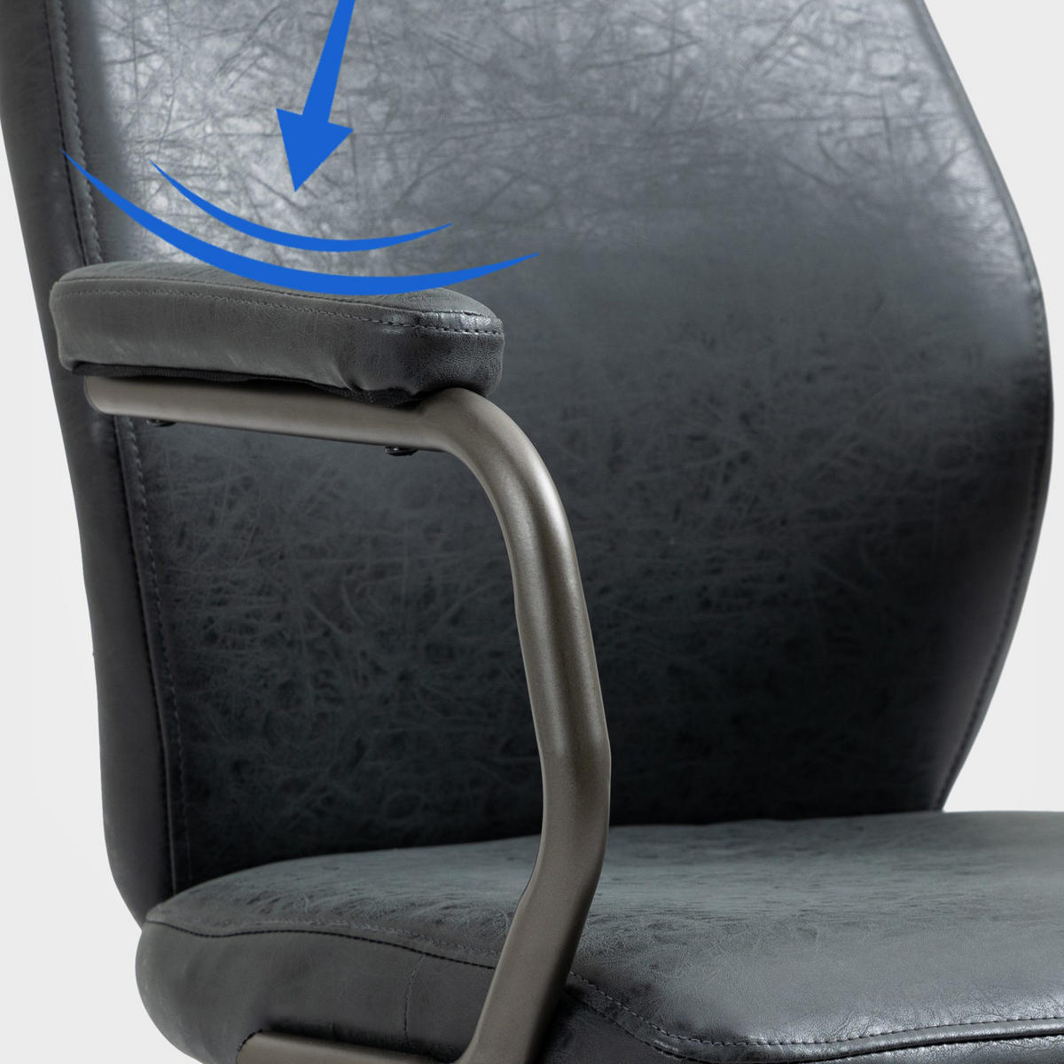 BÜROSTUHL Zephyr antik schwarz - Schwarz, Metall (62/137/66cm) - TPFLiving