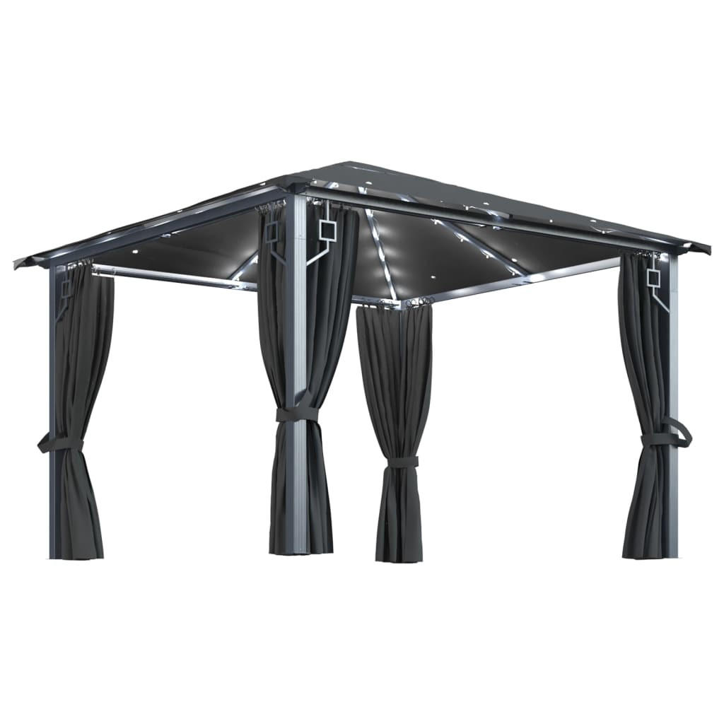 vidaXL Gartenpavillon Grau 300x270x300 cm