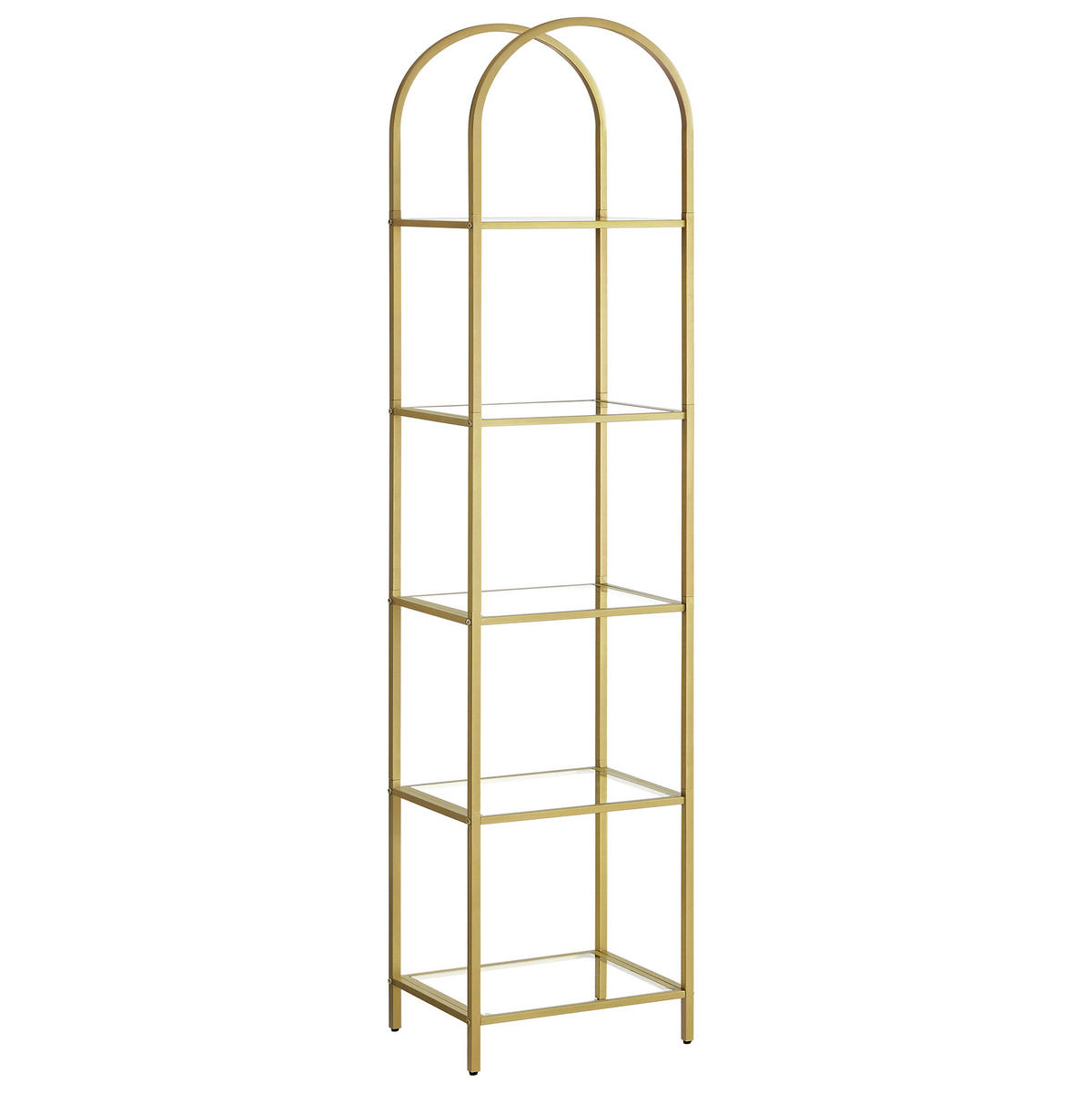 BÜCHERREGAL Binni - Goldfarben, Glas (30/183/40cm) - VASAGLE