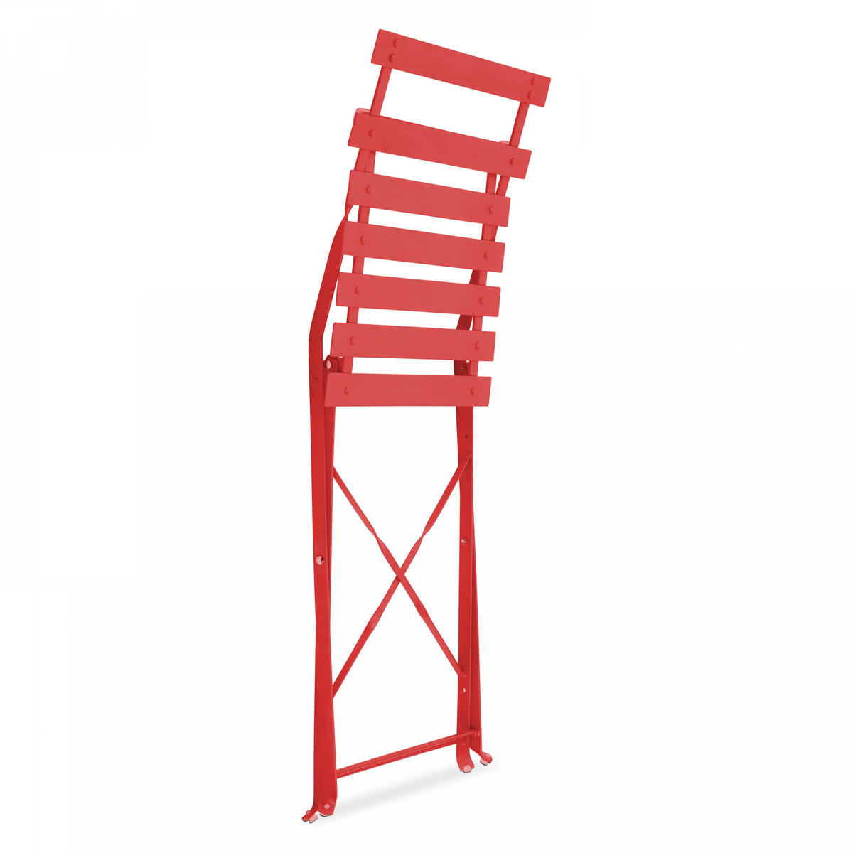 GARTENSTUHL, klappbar 2-tlg., Rot - Rot, Metall (46/82/42cm) - Oviala