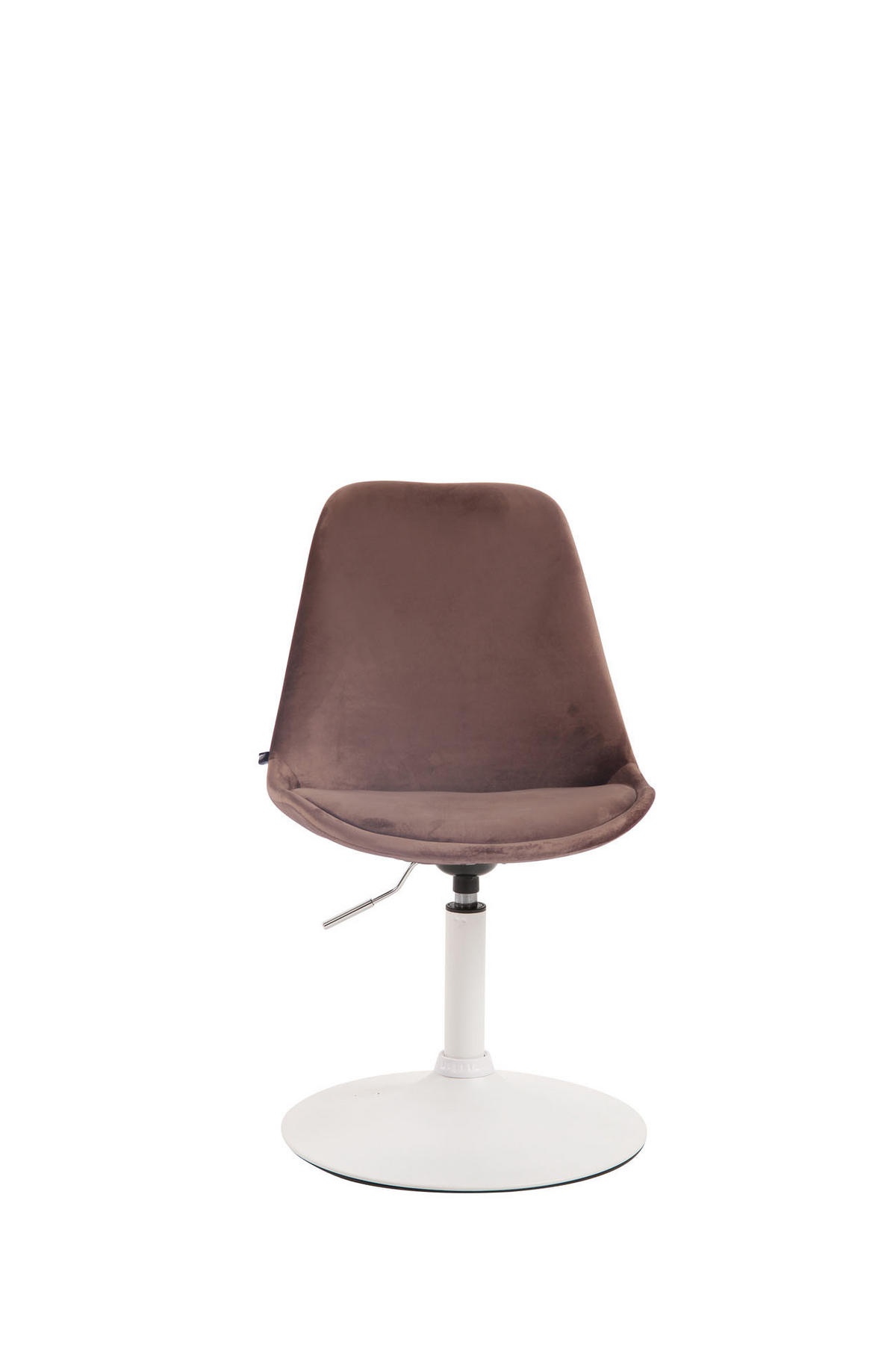 ESSZIMMERSTUHL Samt braun - Weiß/Braun, Textil/Metall (48/76/57cm) - CLP