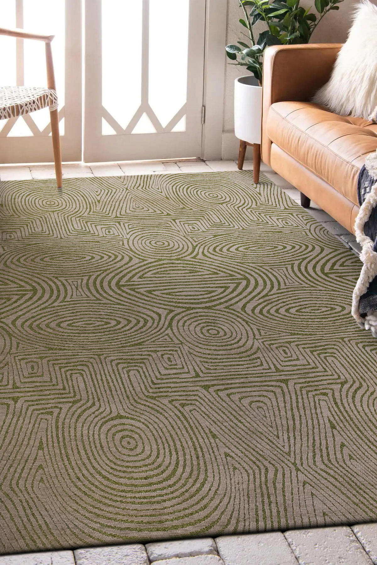 TEPPICH modern In-/Outdoor Flachgewebe HABANERO Grün 240x340 cm - Grün, Textil (240/340cm) - Novatrend