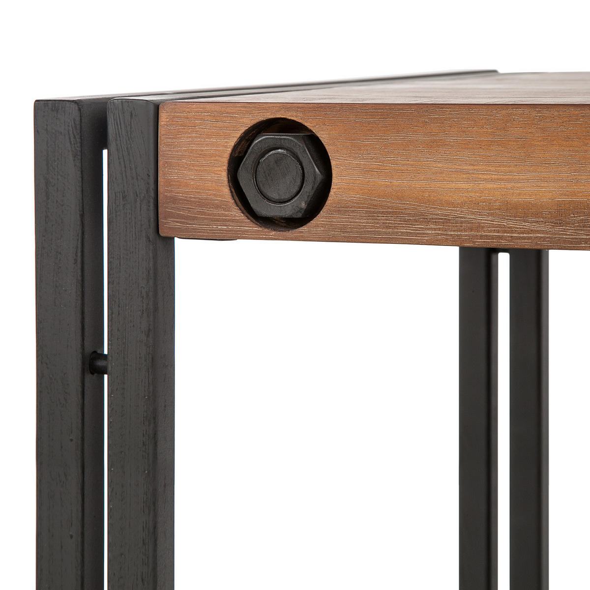 BEISTELLTISCH - Akazie massiv / Metall - Akaziefarben, Holz (50/50/50cm) - home24