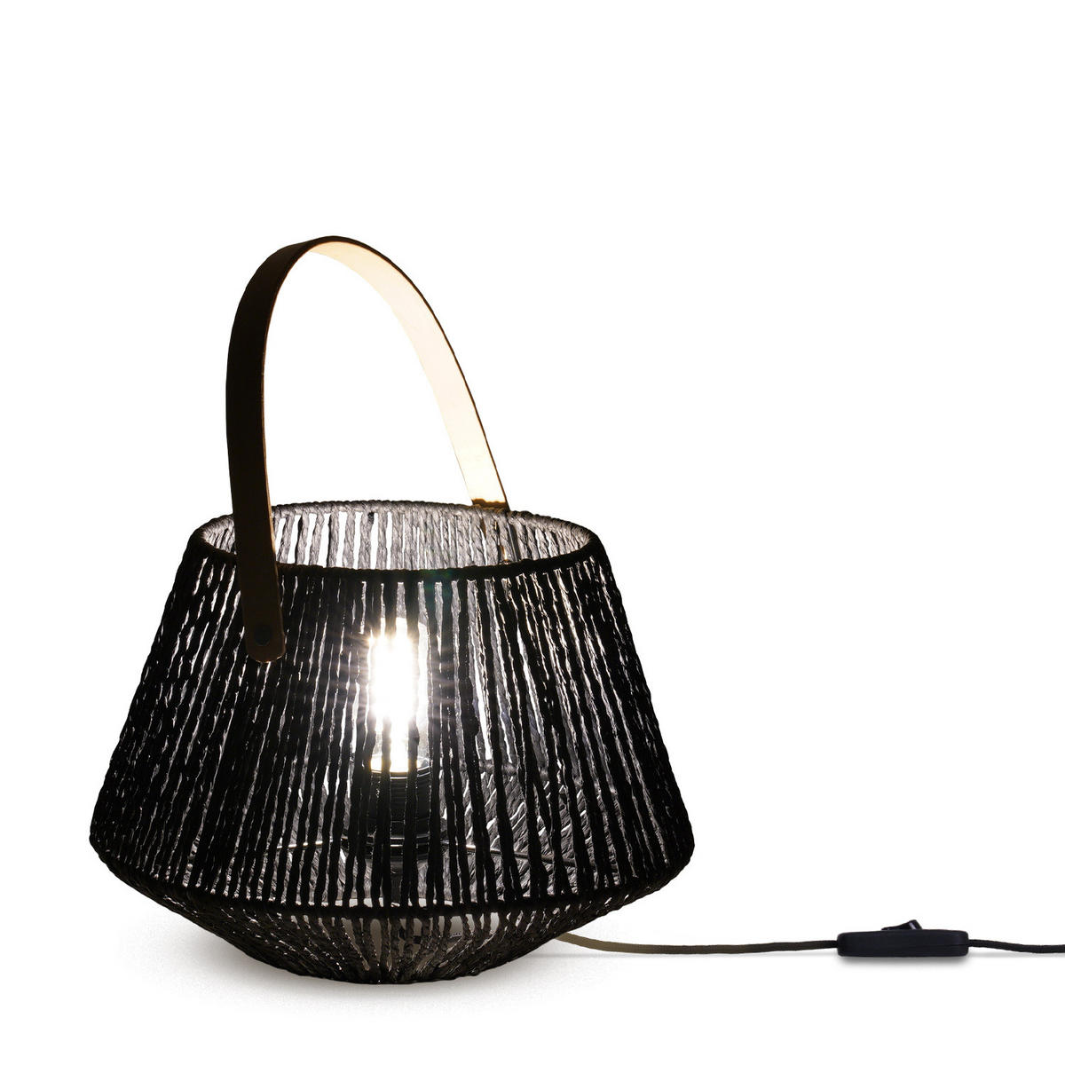 TISCHLAMPE Cisco Tl - Schwarz, Holz (31.5/31.5/22.5cm) - Paco Home