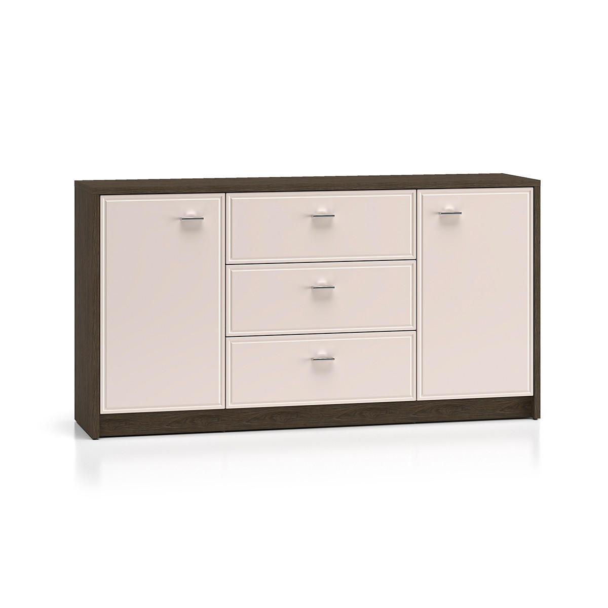 SIDEBOARD Kaius Kaschmir und Dunkles Holz - Beige, Holzwerkstoff (160/84.9/40cm) - Petits-meubles