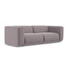 3-SITZER SOFA Samt Stoff Violett - Lila/Flieder, Kunststoff/Textil (228/70/89cm) - Makamii