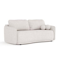 SCHLAFSOFA Mitsis Beige Webstoff - Beige/Schwarz, Holz/Holzwerkstoff (231/93/106cm) - Maison de Reve